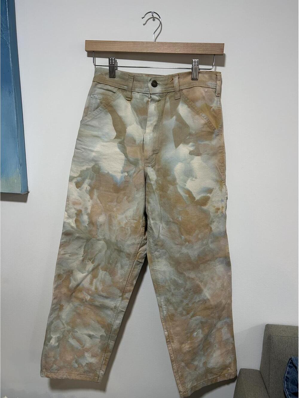 Riverside Tool and Dye Ice Dye Stan Ray Pants SizeS (Hemmed Waist)
